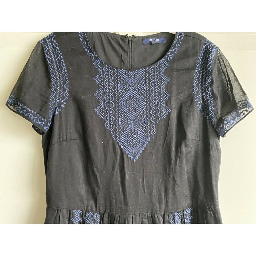 Madewell Women’s Size 0 Black‎ with Blue Dress